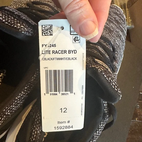 New With Tags Adidas Lite Racer shoes size 12 men l - Picture 6 of 9